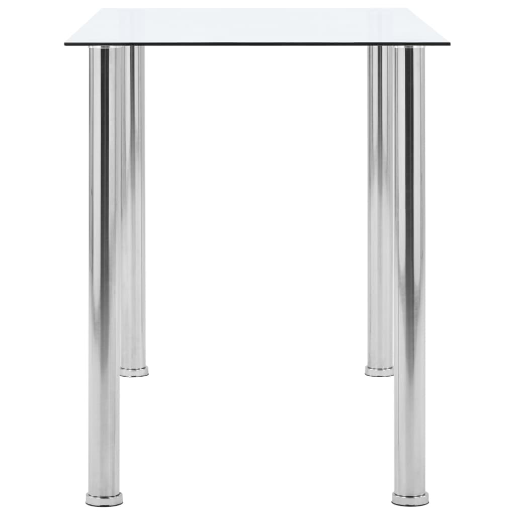 Kitchen table, transparent, 120x60x75 cm, tempered glass