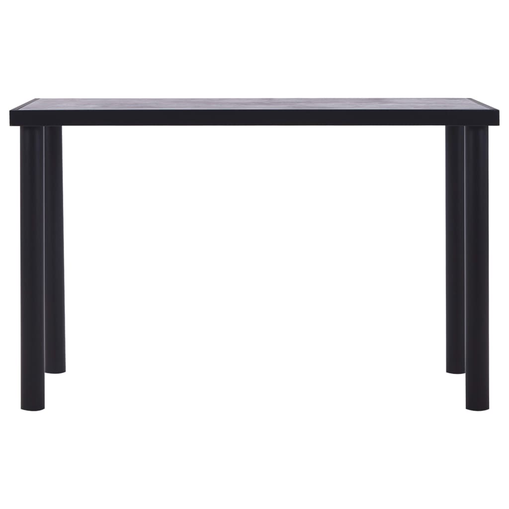 Kitchen table, black &amp; concrete grey, 120 x 60 x 75 cm, MDF