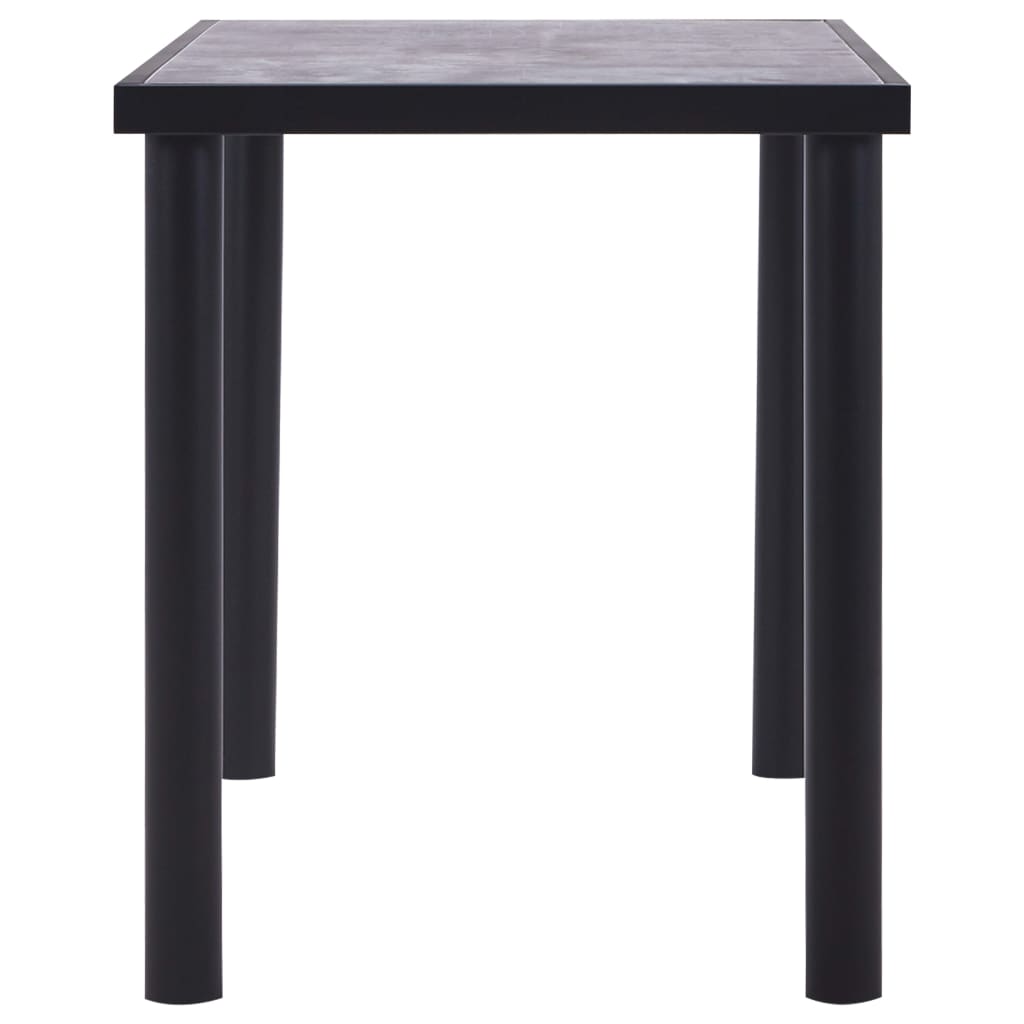 Kitchen table, black &amp; concrete grey, 120 x 60 x 75 cm, MDF