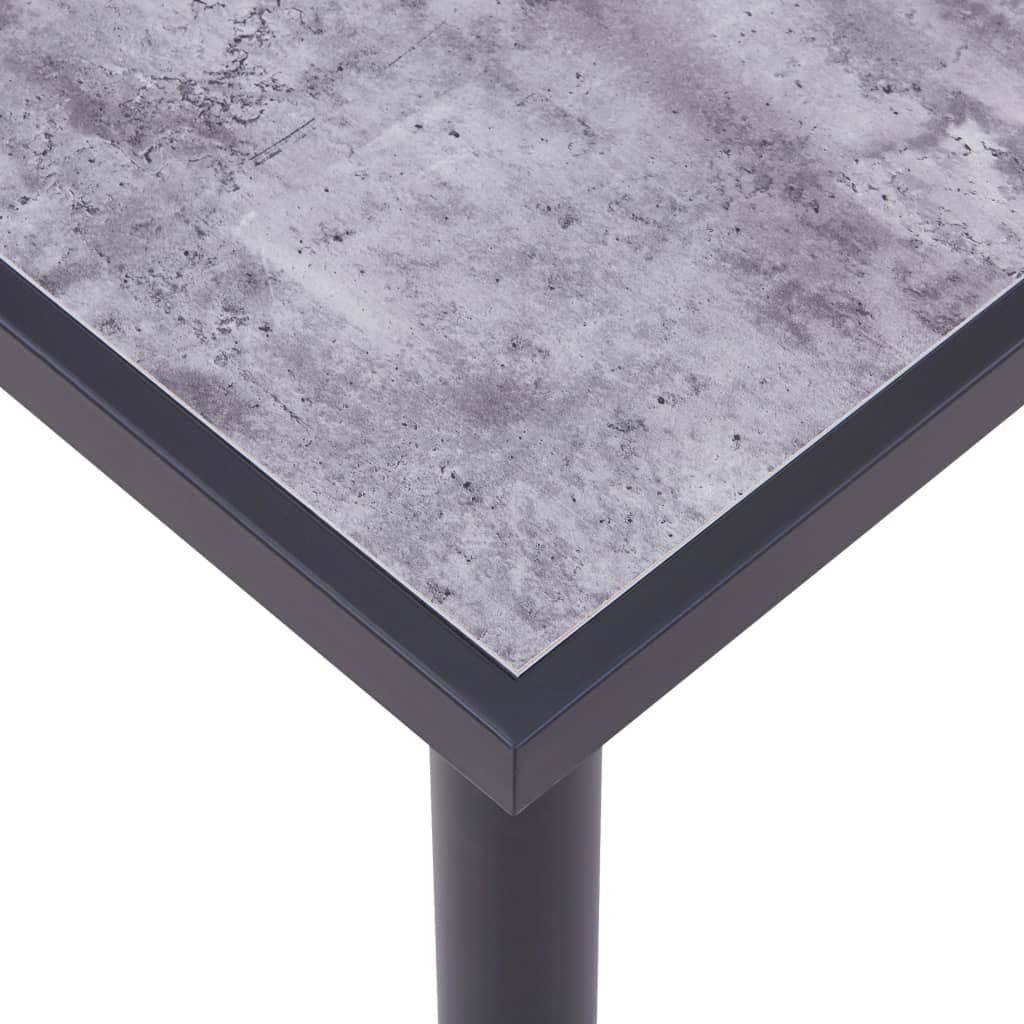 Kitchen table, black &amp; concrete grey, 120 x 60 x 75 cm, MDF