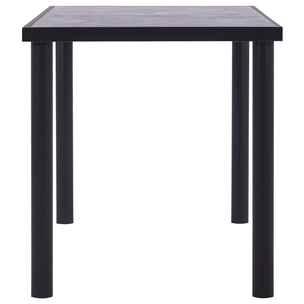 Kitchen table, black &amp; concrete grey, 140 x 70 x 75 cm, MDF