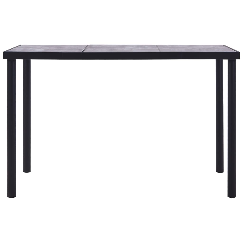 Kitchen table, black &amp; concrete grey, 160 x 80 x 75 cm, MDF