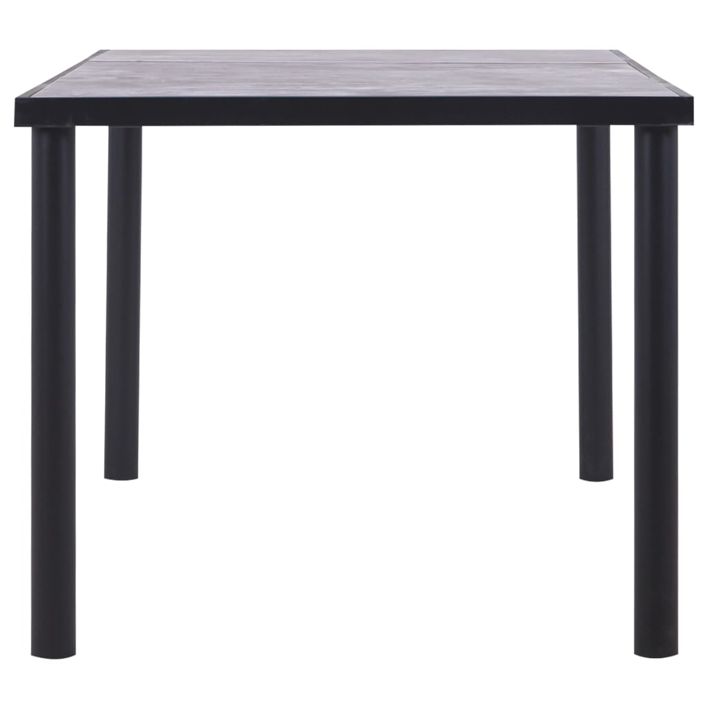 Kitchen table, black &amp; concrete grey, 180 x 90 x 75 cm, MDF