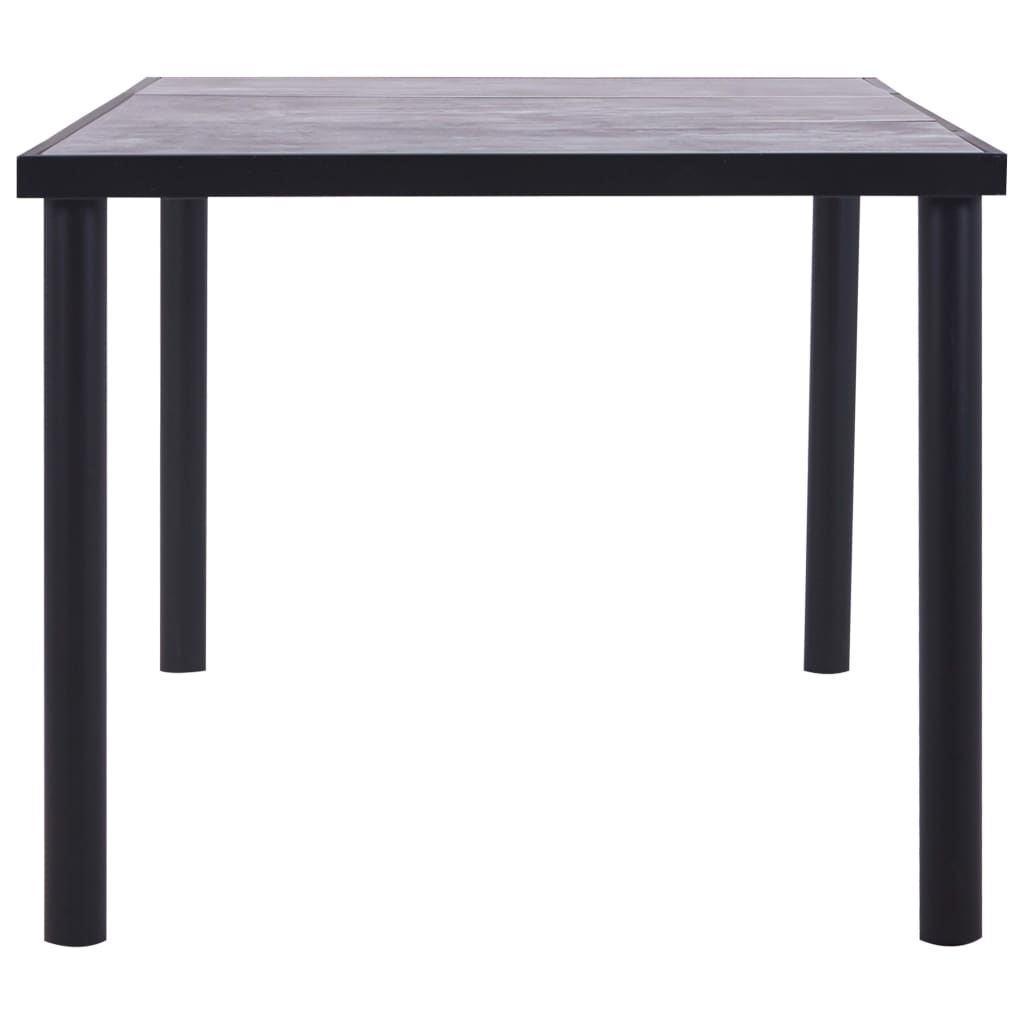 Kitchen table, black &amp; concrete grey, 200 x 100 x 75 cm, MDF