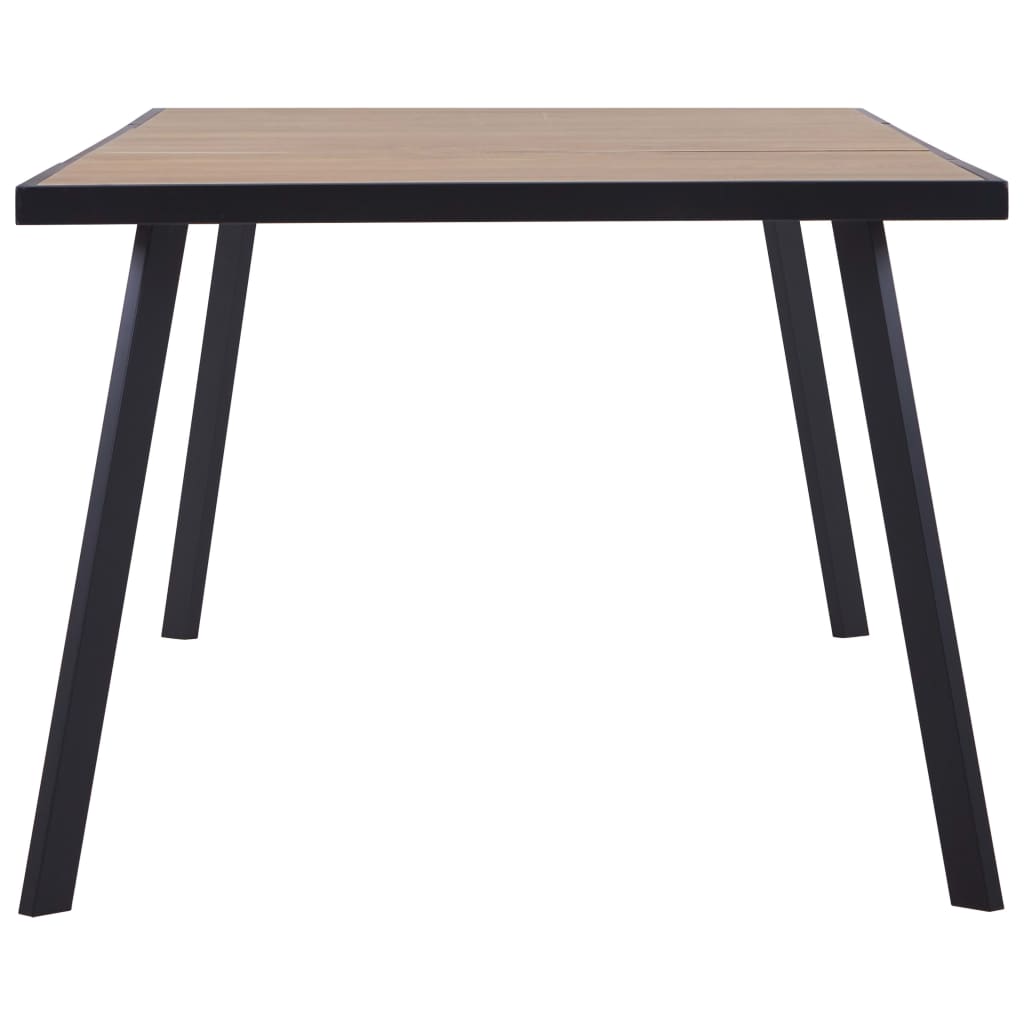 Kitchen table, natural and black, 200x100x75 cm, MDF