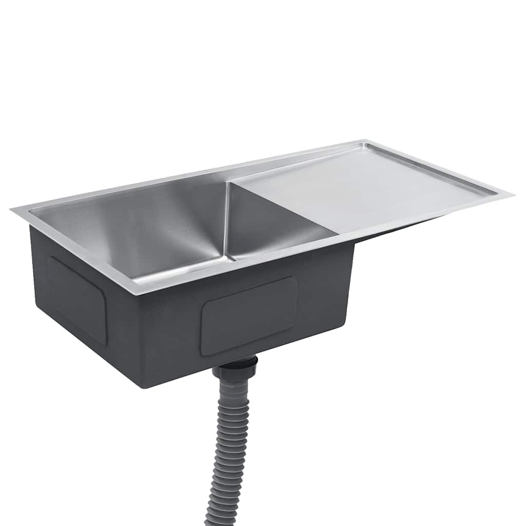 Handmade kitchen sink, stainless steel