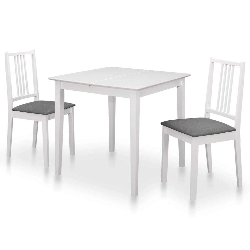 Set mobilier de bucătărie, 3 piese, alb, MDF