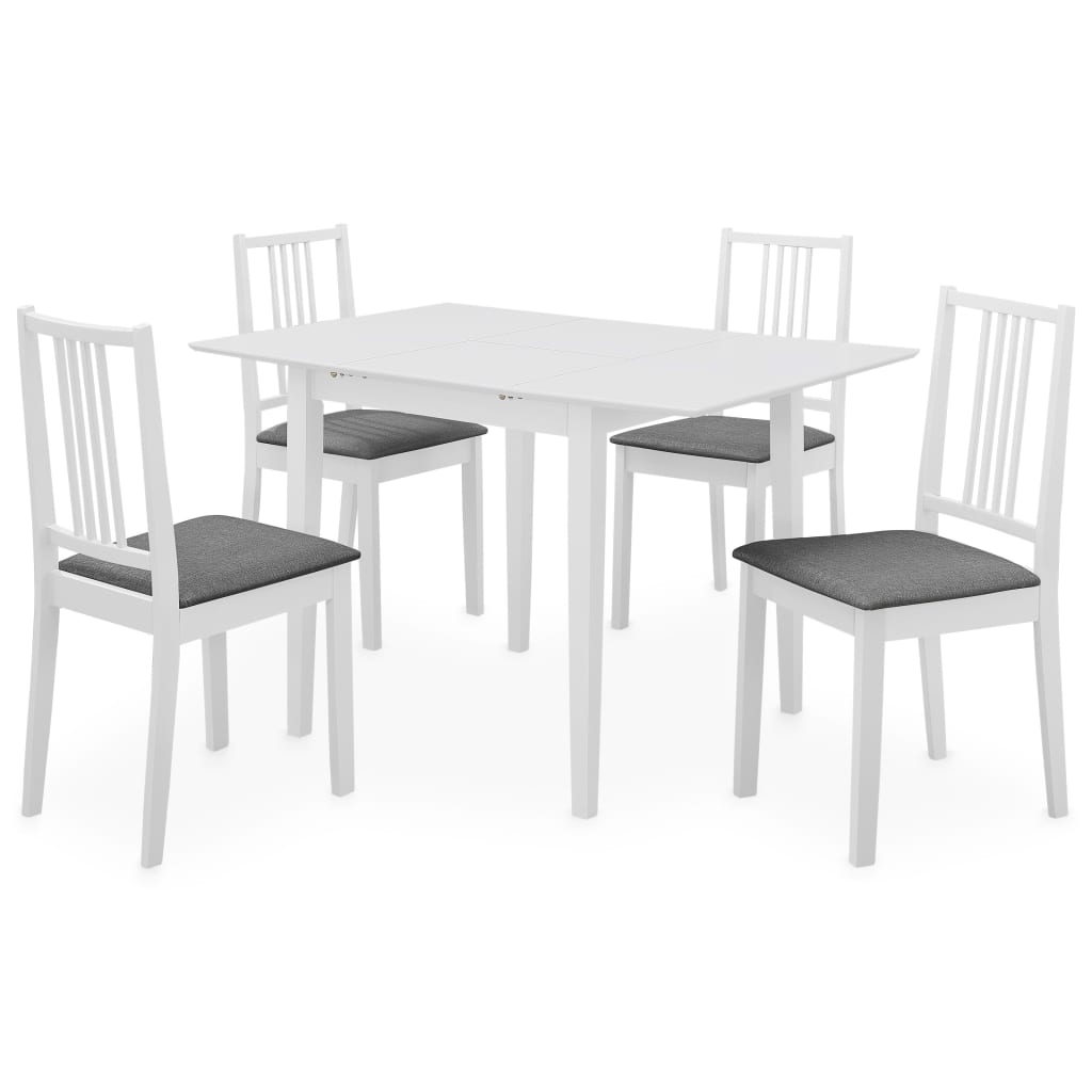 Set mobilier de bucătărie, 5 piese, alb, MDF