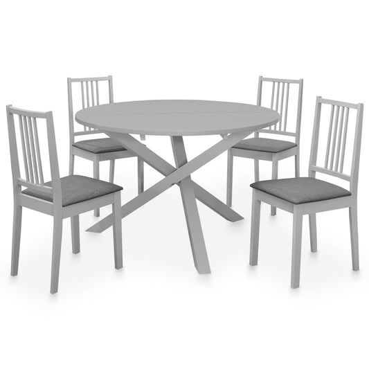 Set mobilier de bucătărie, 5 piese, gri, MDF