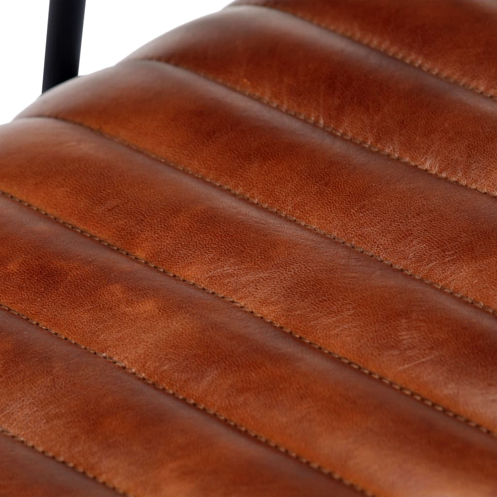 Rocking chair, brown, natural leather