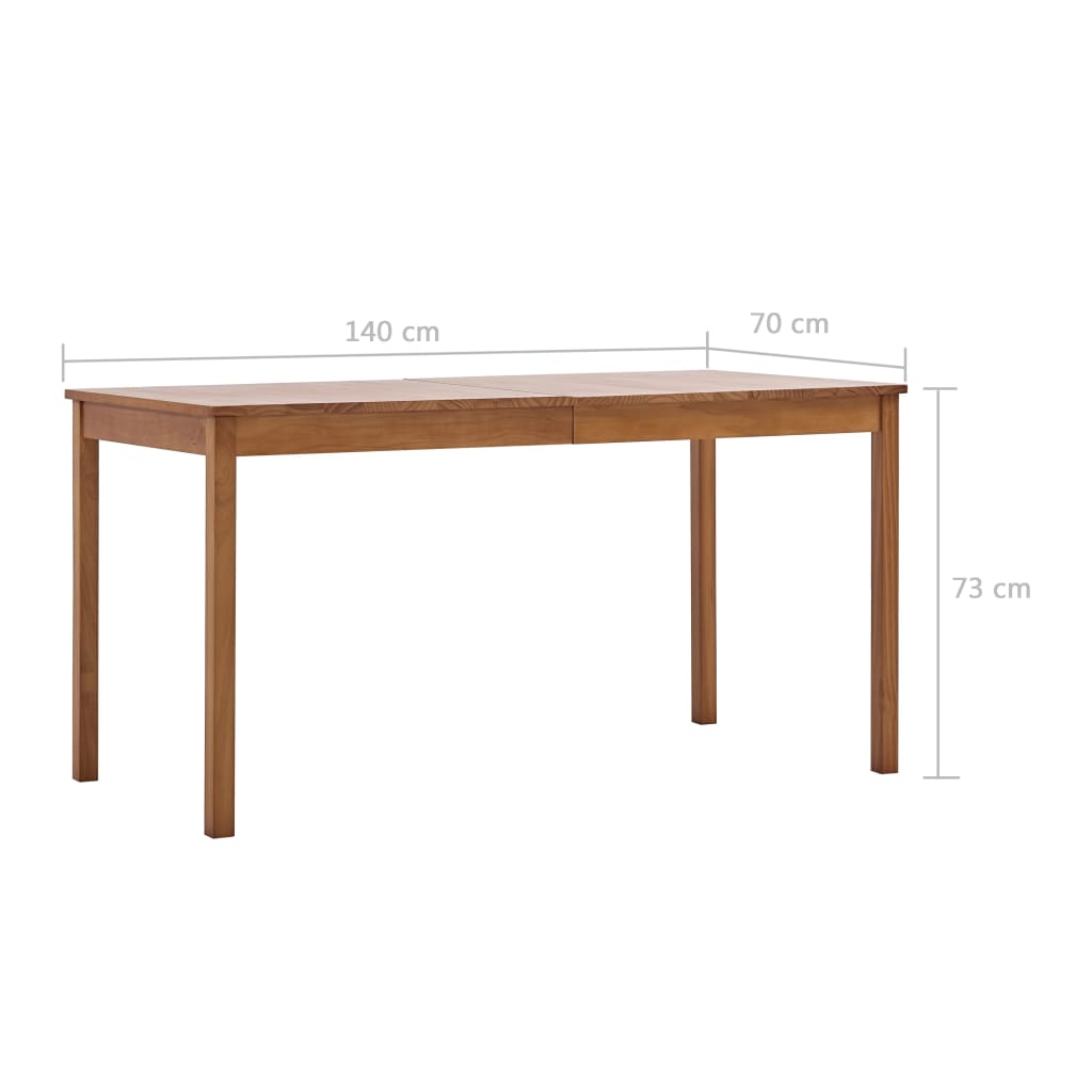 Set mobilier de bucătărie, 7 piese, maro miere, lemn de pin