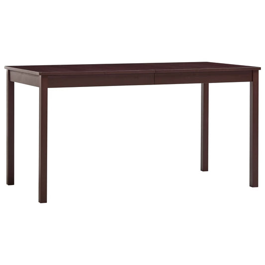 Kitchen table, dark brown, 140 x 70 x 73 cm, pine wood