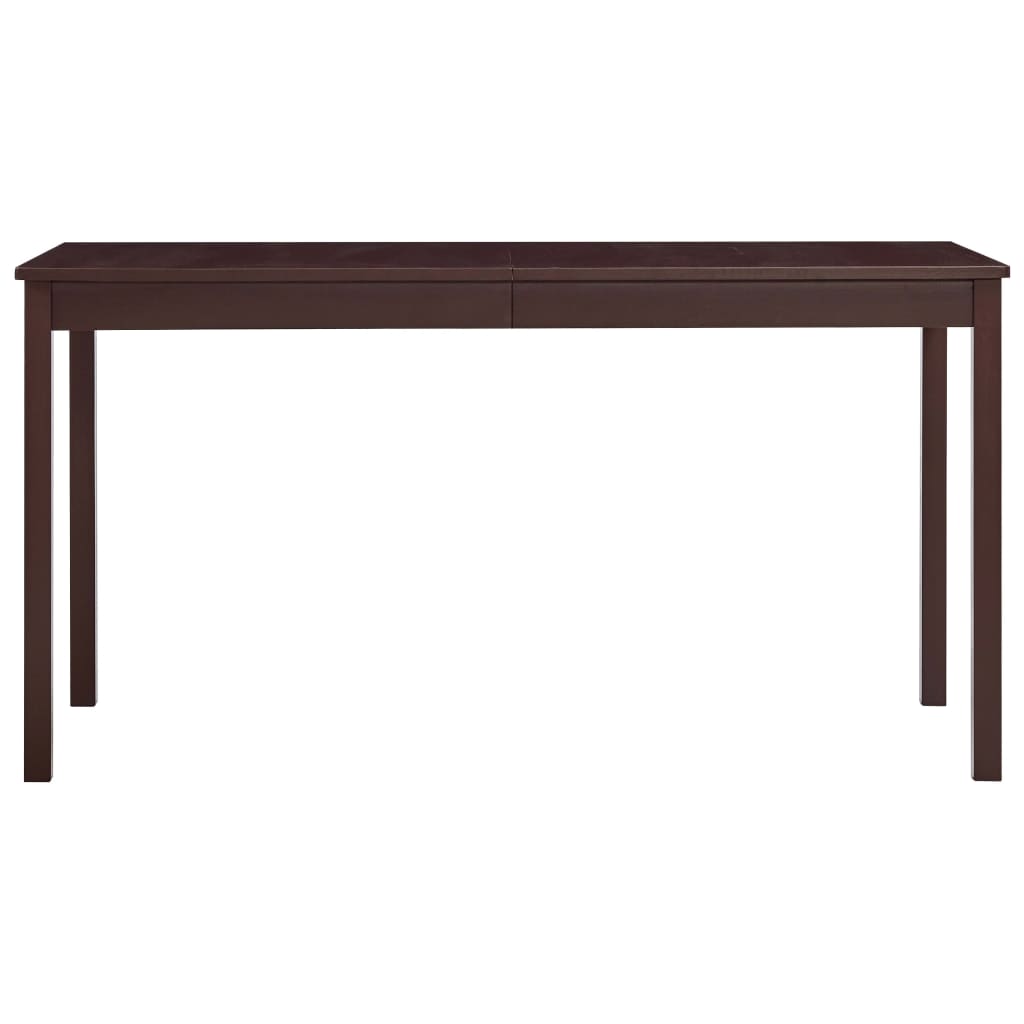 Kitchen table, dark brown, 140 x 70 x 73 cm, pine wood