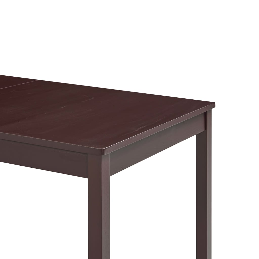 Kitchen table, dark brown, 140 x 70 x 73 cm, pine wood