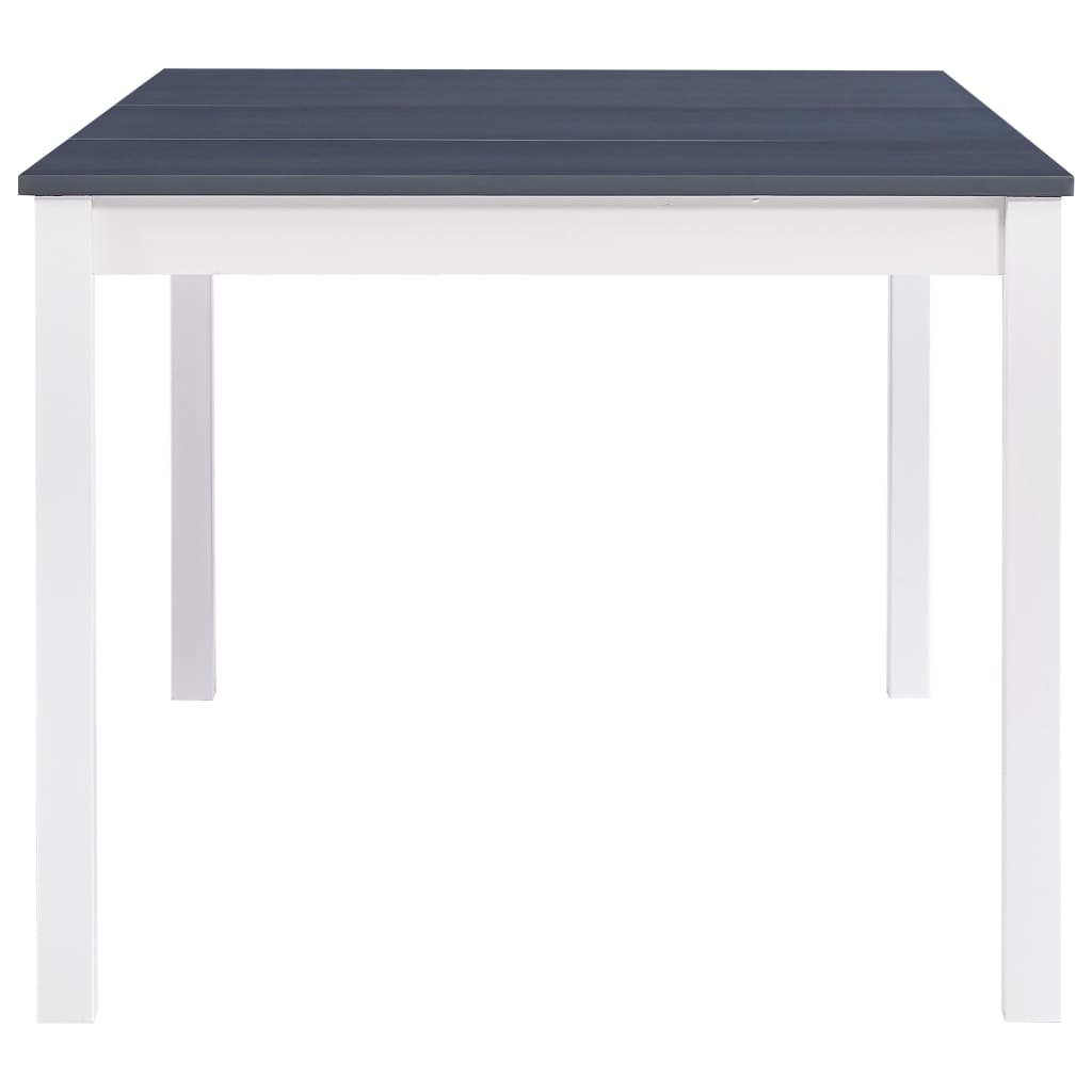 Kitchen table, white and gray, 180 x 90 x 73 cm, pine wood