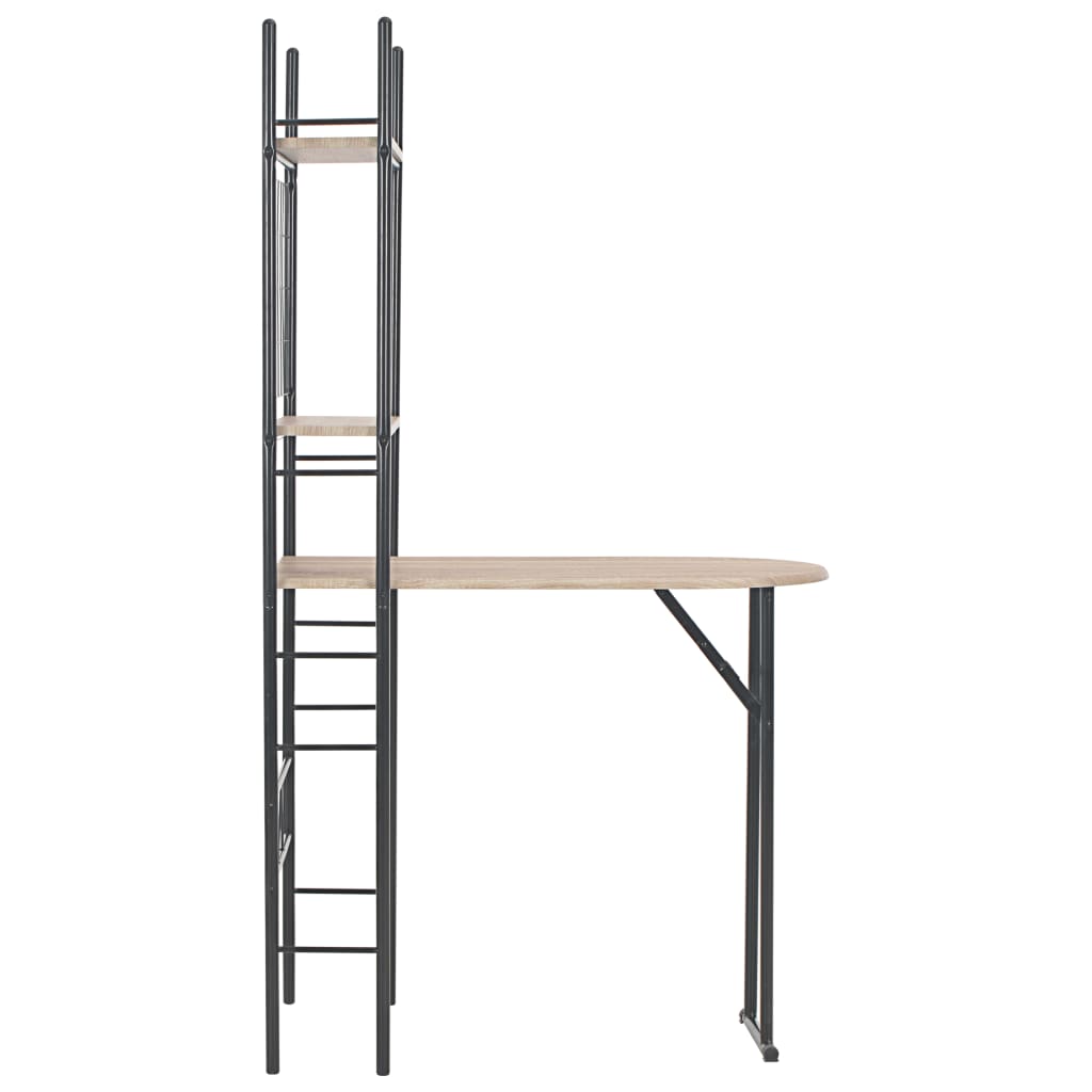 Kitchen furniture set, storage rack, 3 pieces, MDF and steel