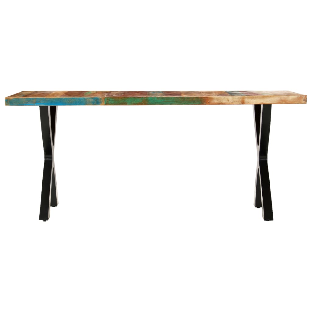 Kitchen table, 180 x 90 x 76 cm, solid recycled wood