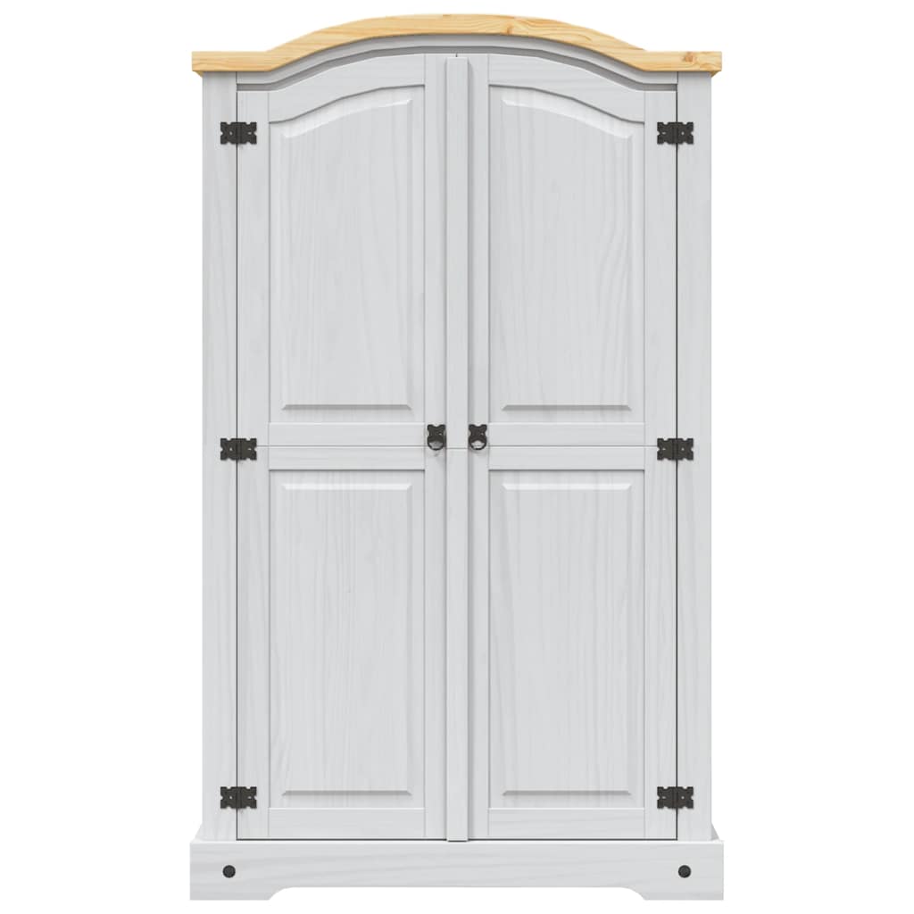 Wardrobe, white, Mexican pine wood, 2 doors, Corona range