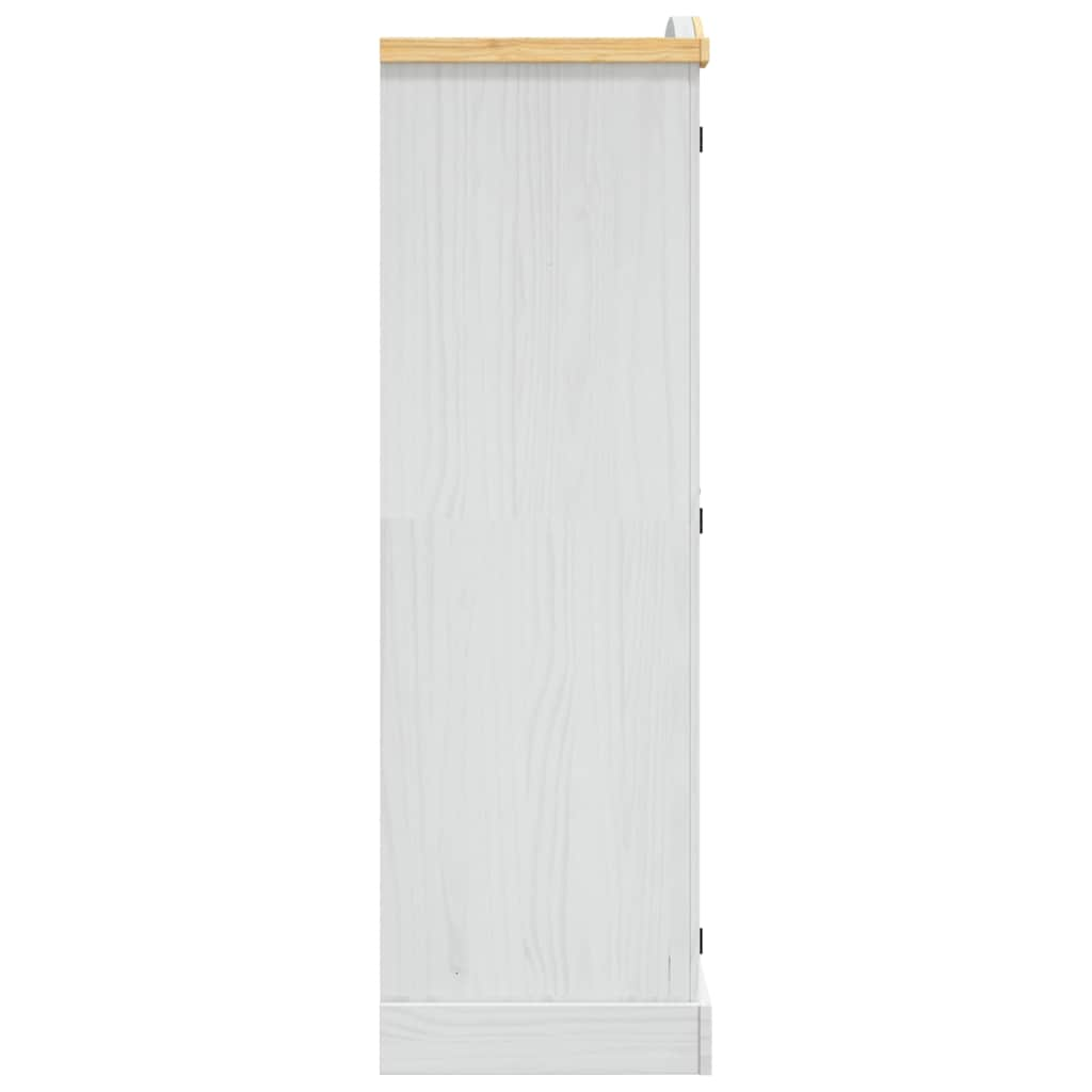 Wardrobe, white, Mexican pine wood, 2 doors, Corona range