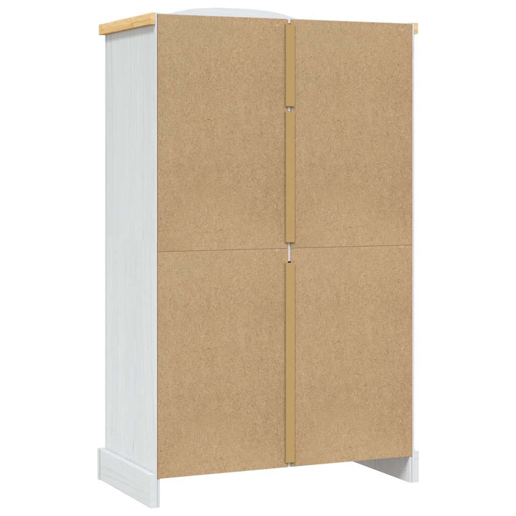 Wardrobe, white, Mexican pine wood, 2 doors, Corona range