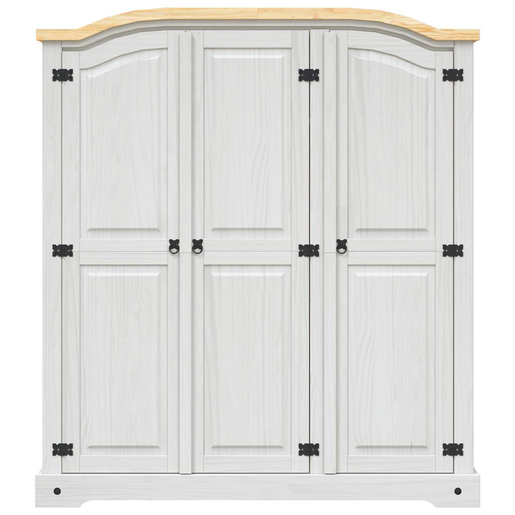 Wardrobe, white, Mexican pine wood, 3 doors, Corona collection