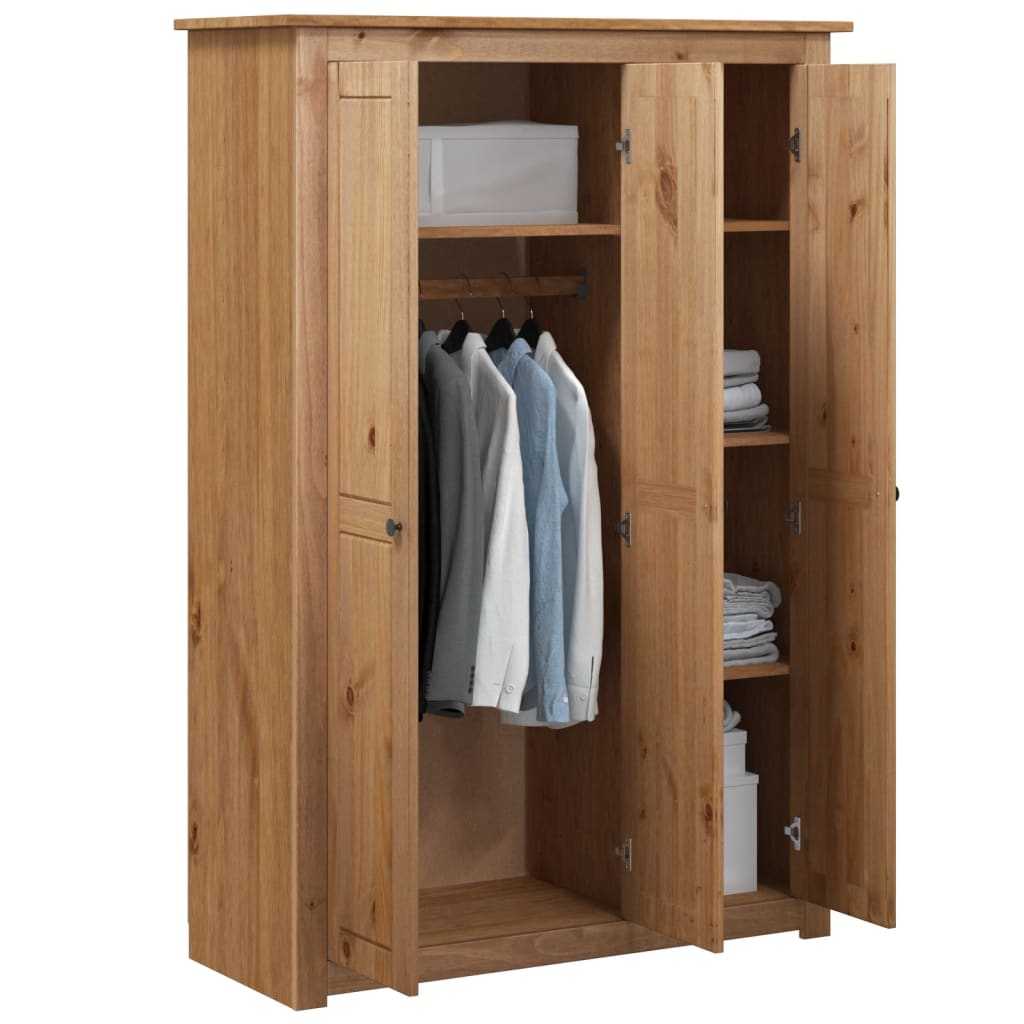 3-door wardrobe, 118 x 50 x 171.5 cm, Panama pine