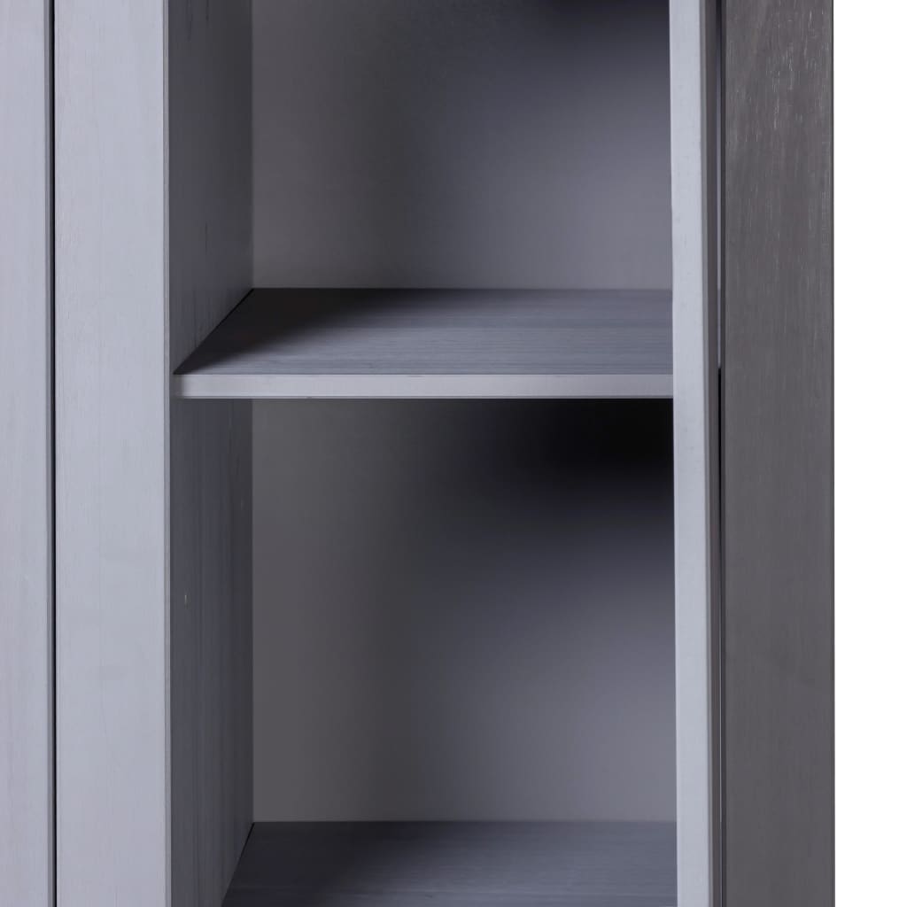 3-door wardrobe, gray, 118 x 50 x 171.5 cm, Panama pine