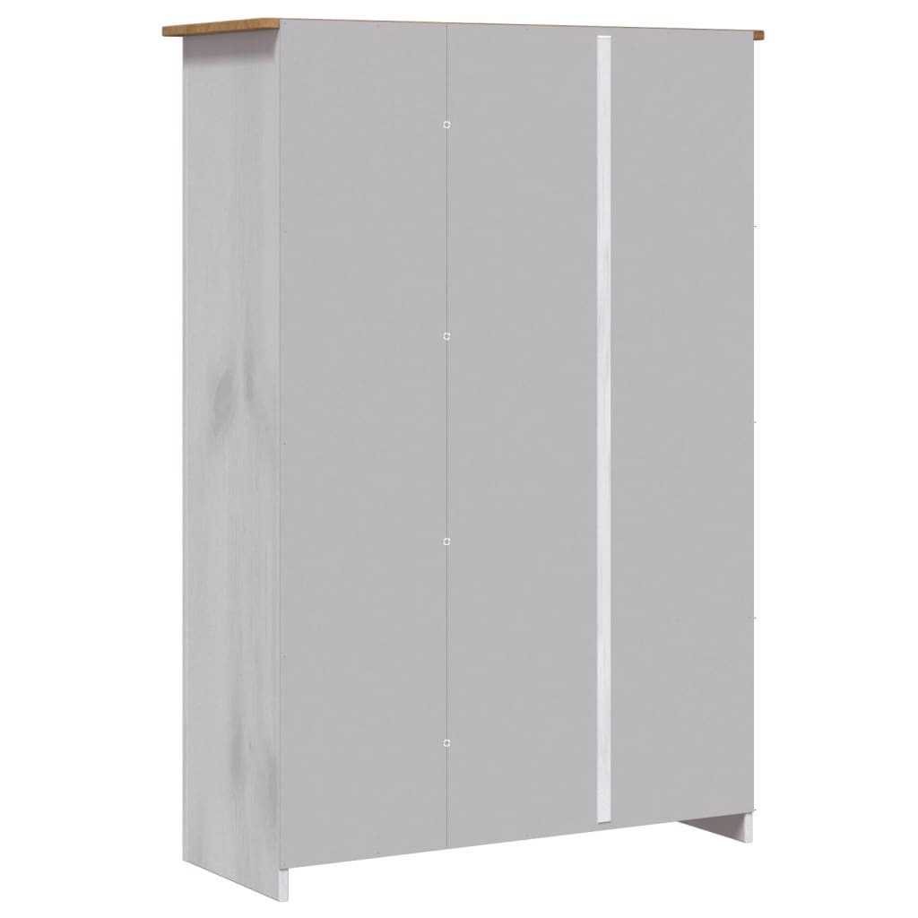 3-door wardrobe, white, 118 x 50 x 171.5 cm, Panama pine