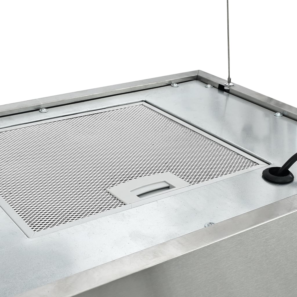 Island hood with LCD touch sensor 55 cm stainless steel