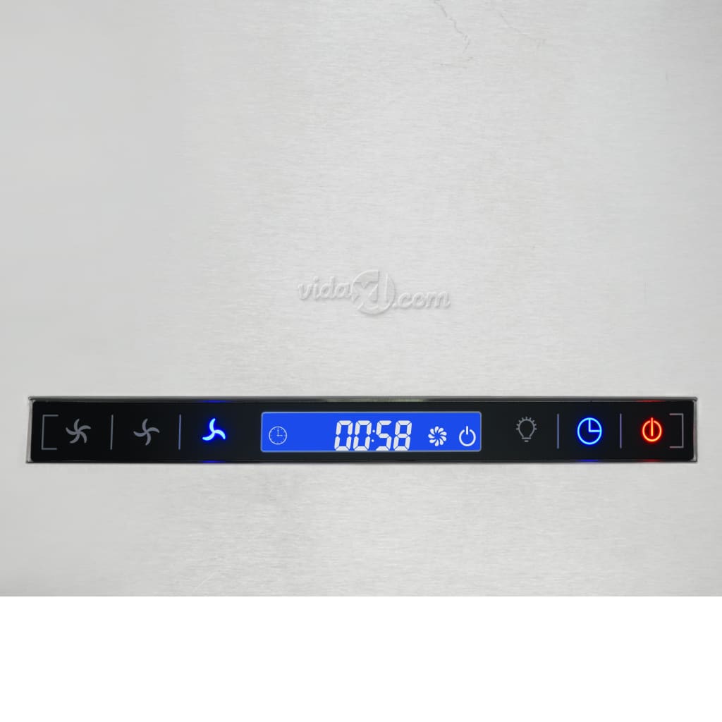 Island hood with LCD touch sensor 55 cm stainless steel