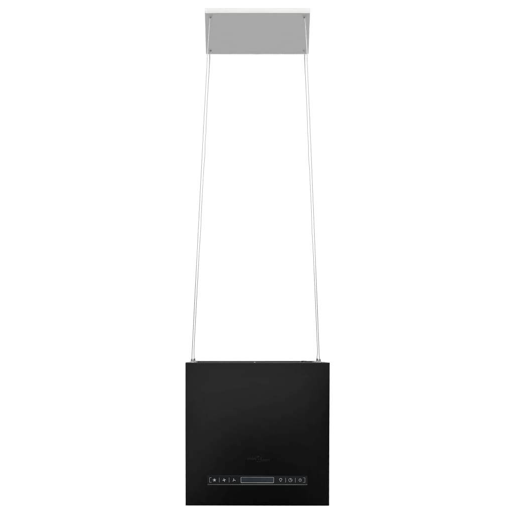 Island hood, touch LCD, 37 cm, steel