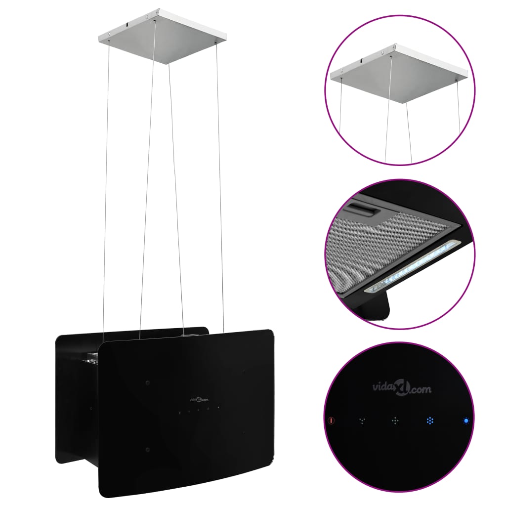 Island suspended hood, LCD touch sensor, tempered glass