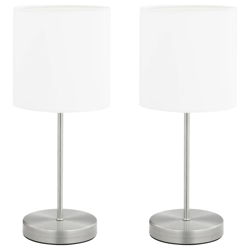 Lamps, 2 pcs., touch sensor, white, E14