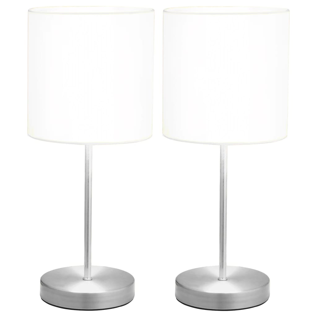 Lamps, 2 pcs., touch sensor, white, E14