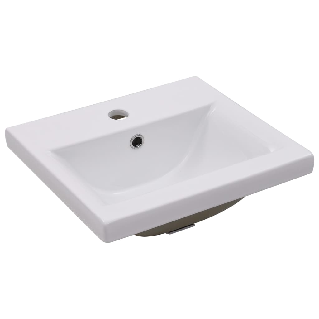 Built-in sink, white, 42 x 39 x 18 cm, ceramic