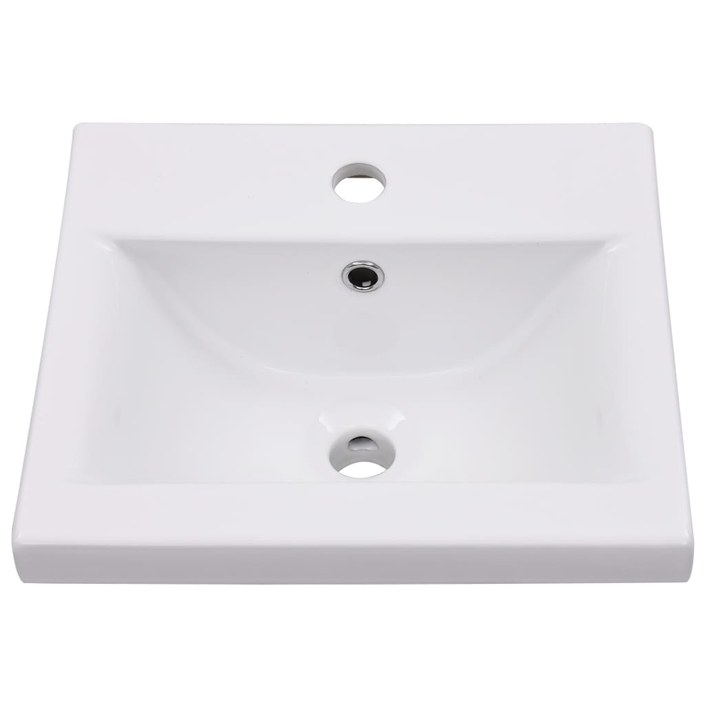 Built-in sink, white, 42 x 39 x 18 cm, ceramic