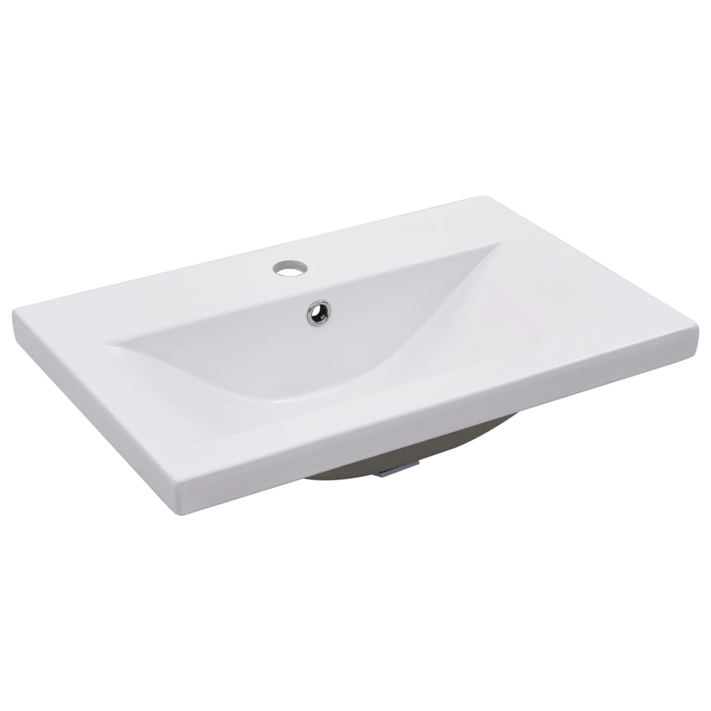 Built-in sink, white, 61 x 39.5 x 18.5 cm, ceramic