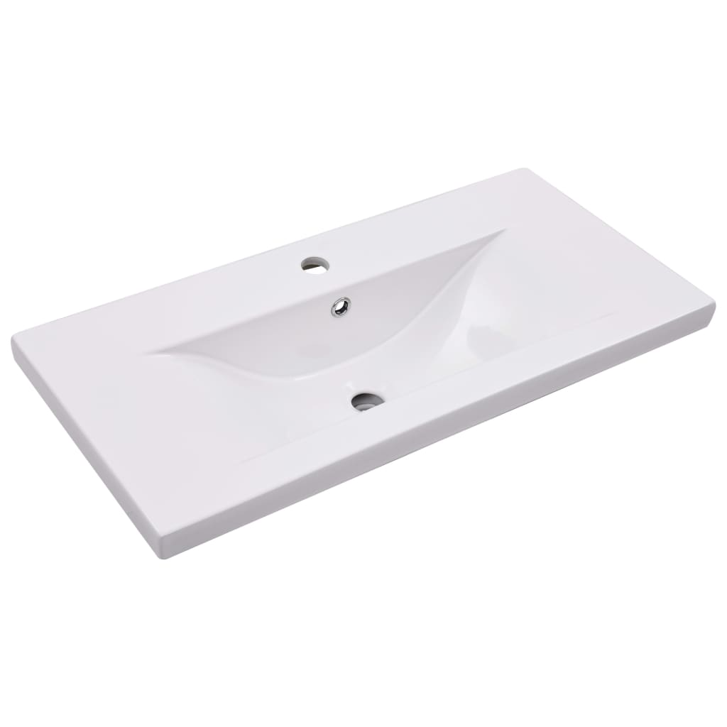 Built-in sink, white, 81 x 39.5 x 18.5 cm, ceramic