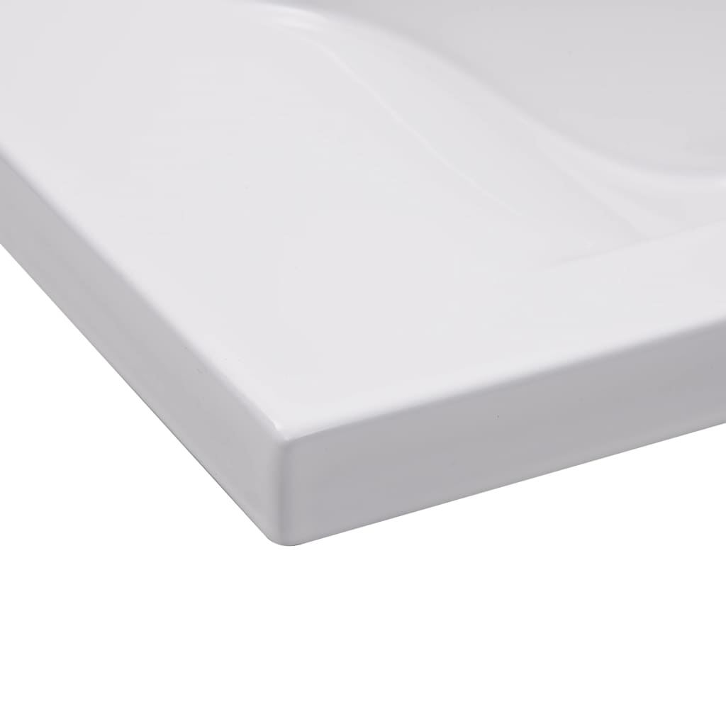 Built-in sink, white, 81 x 39.5 x 18.5 cm, ceramic