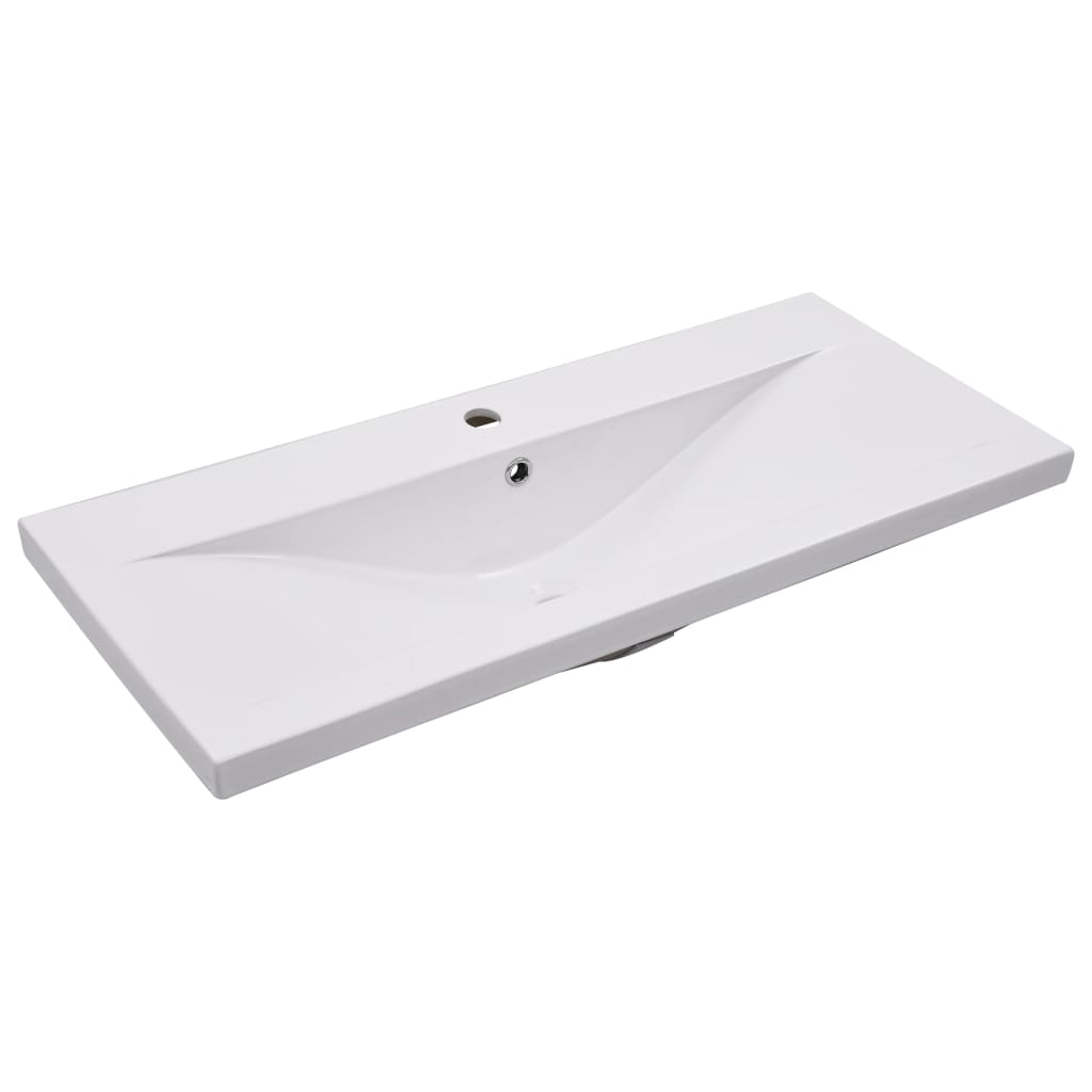 Built-in sink, white, 91 x 39.5 x 18.5 cm, ceramic