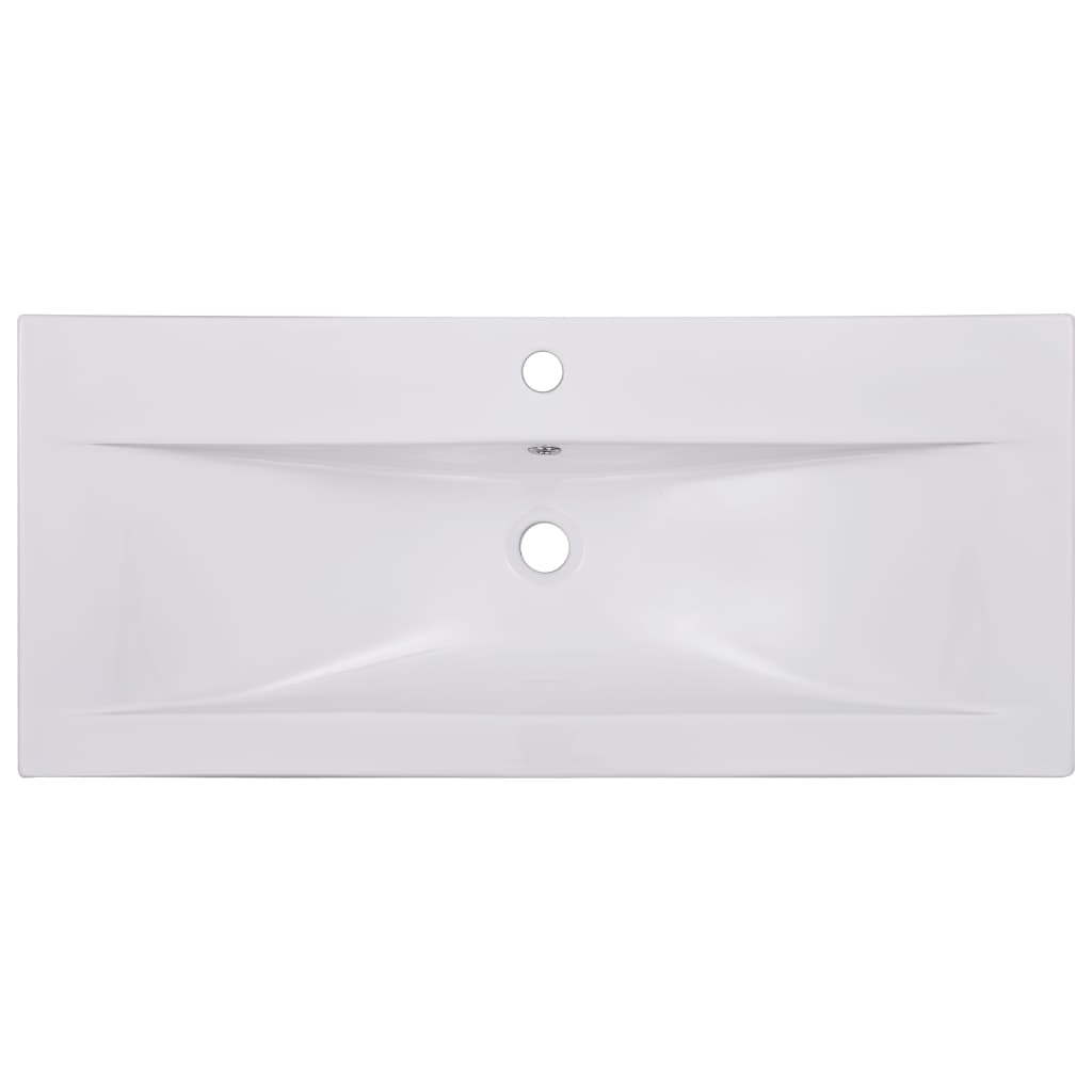 Built-in sink, white, 91 x 39.5 x 18.5 cm, ceramic