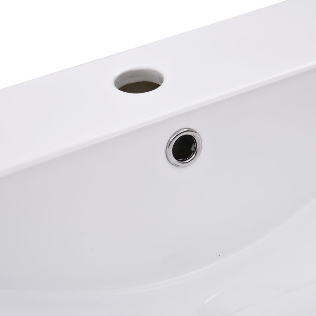 Built-in sink, white, 91 x 39.5 x 18.5 cm, ceramic