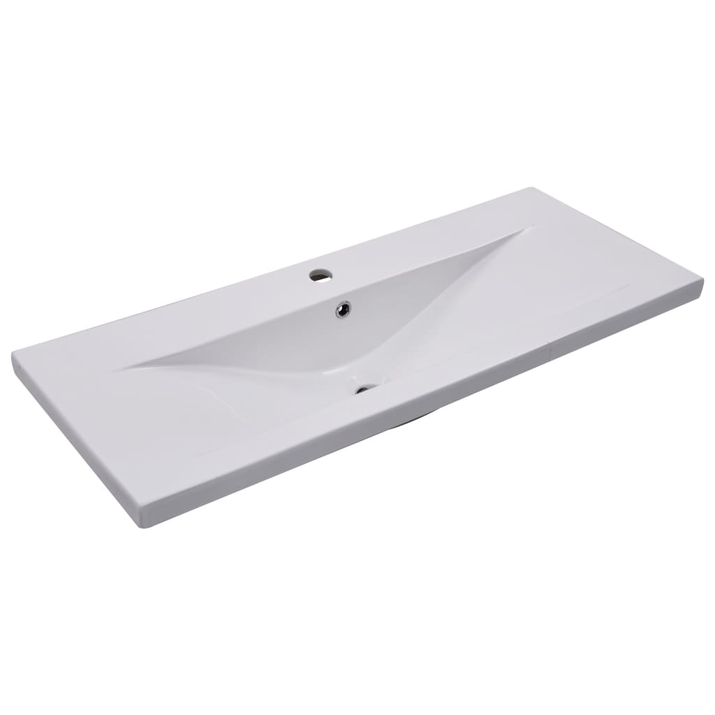 Built-in sink, white, 101 x 39.5 x 18.5 cm, ceramic