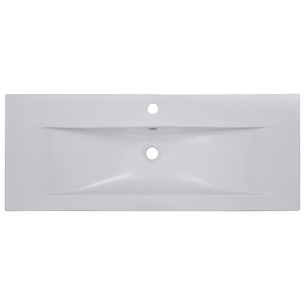 Built-in sink, white, 101 x 39.5 x 18.5 cm, ceramic