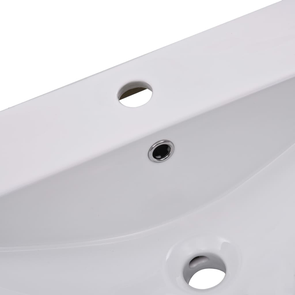 Built-in sink, white, 101 x 39.5 x 18.5 cm, ceramic