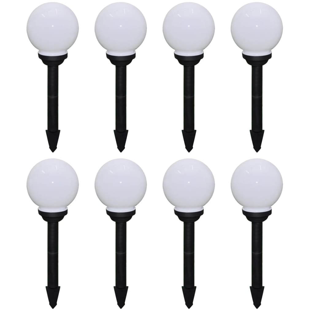 Outdoor LED path lights 8 pcs. 15 cm, with ground stake