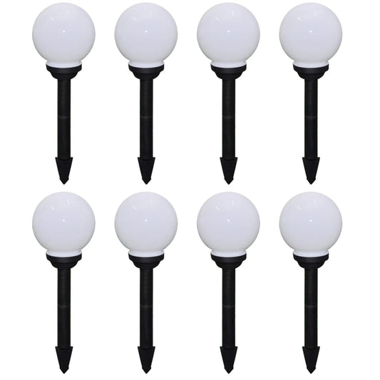 Outdoor LED path lights 8 pcs. 15 cm, with ground stake