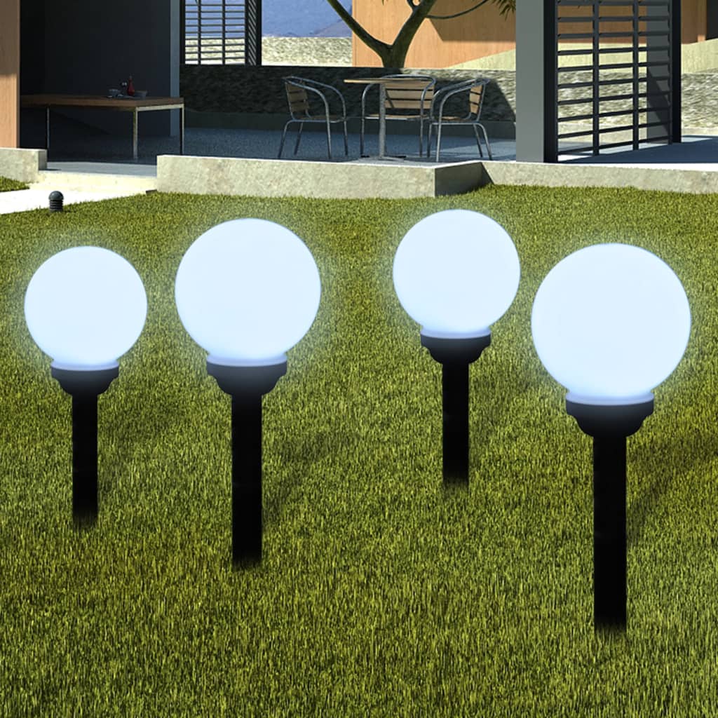 Outdoor LED path lights 8 pcs. 15 cm, with ground stake