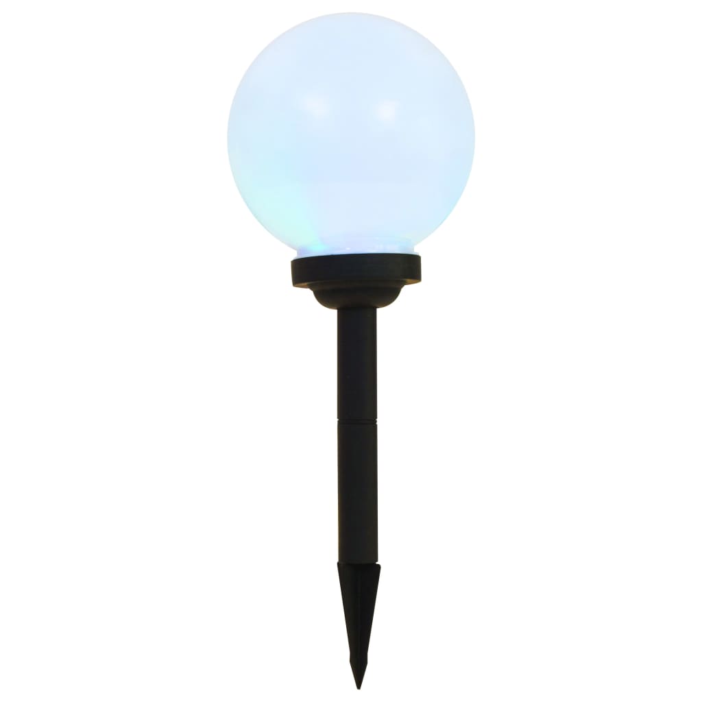 Solar outdoor lights, 6 pcs., 20 cm, RGB, spherical, LED