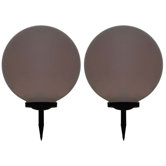 Solar outdoor lights, 2 pcs., 50 cm, RGB, spherical, LED